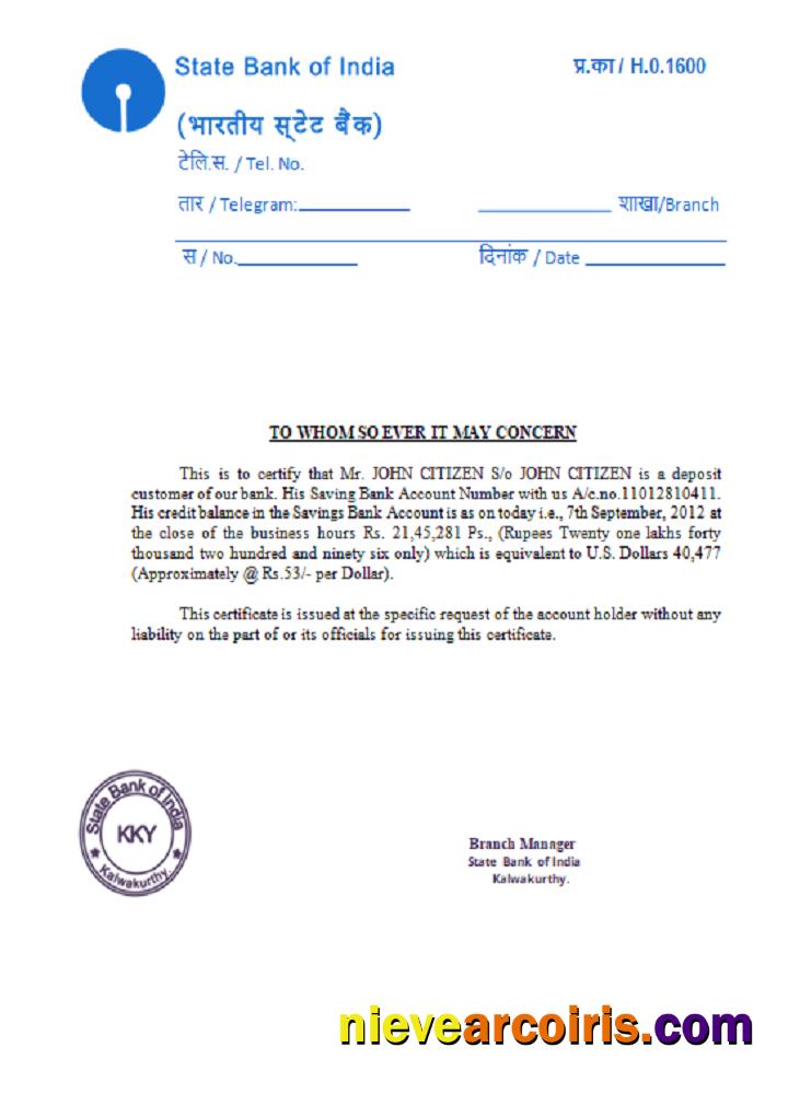 India State Bank of India  reference